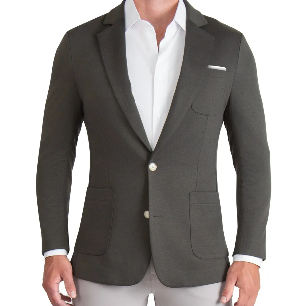 State and Liberty Athletic Fit Knit Blazer - Charcoal| Blazers|Blazers/sport Coats