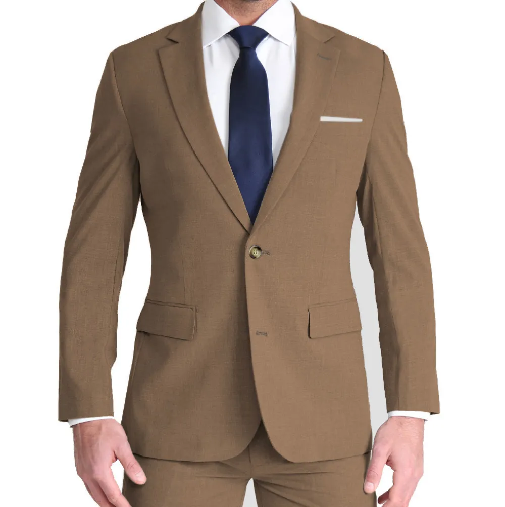 State and Liberty Athletic Fit Stretch Blazer - Heathered Cappuccino| Casual Blazers|Blazers