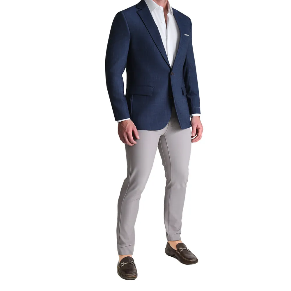 State and Liberty Athletic Fit Stretch Blazer - Heathered Navy| Casual Blazers|Blazers