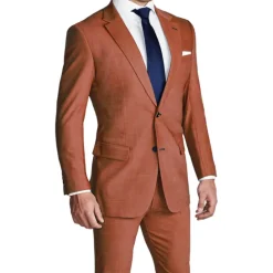 State and Liberty Athletic Fit Stretch Blazer - Heathered Burnt Orange| Casual Blazers|Blazers
