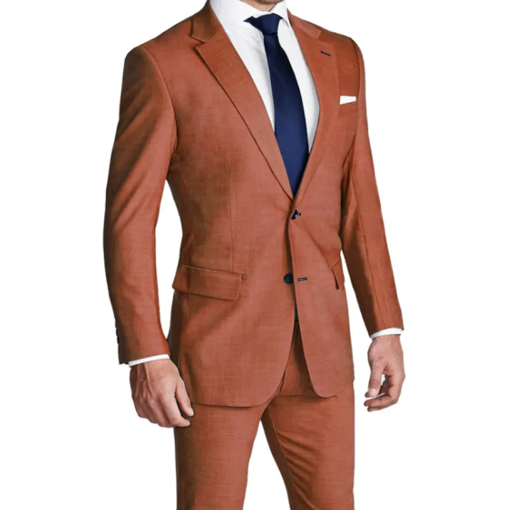 State and Liberty Athletic Fit Stretch Blazer - Heathered Burnt Orange| Casual Blazers|Blazers