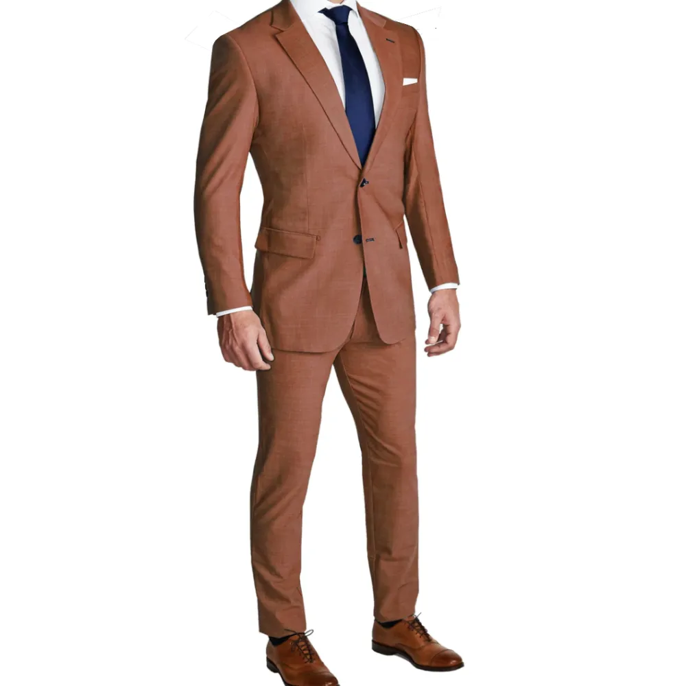 State and Liberty Athletic Fit Stretch Blazer - Heathered Burnt Orange| Casual Blazers|Blazers