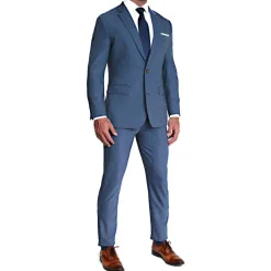 State and Liberty Athletic Fit Stretch Blazer - Heathered Blue| Casual Blazers|Blazers