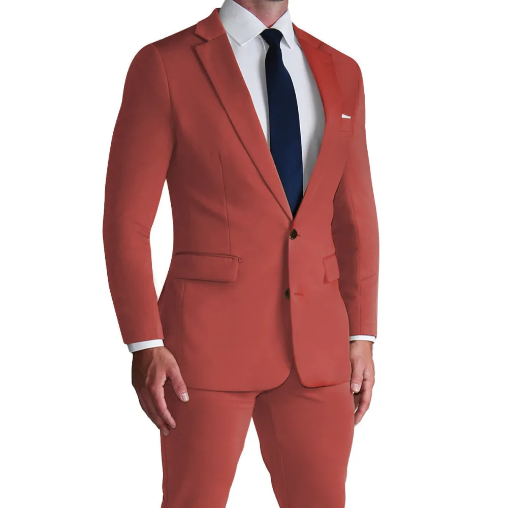 State and Liberty Athletic Fit Stretch Blazer - Solid Brick| Casual Blazers|Blazers