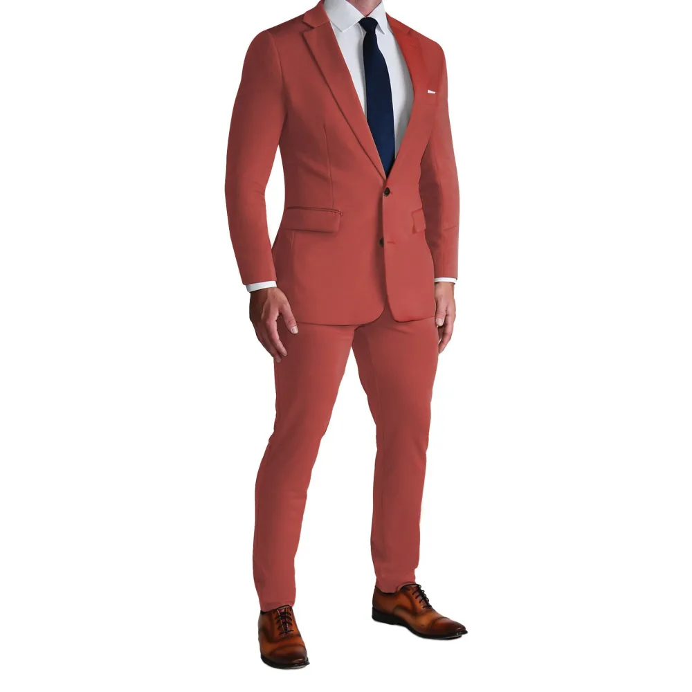 State and Liberty Athletic Fit Stretch Blazer - Solid Brick| Casual Blazers|Blazers