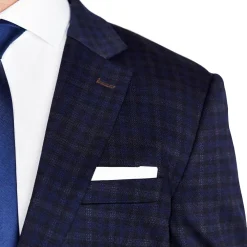 State and Liberty Athletic Fit Stretch Blazer - Blue Plaid| Casual Blazers|Blazers