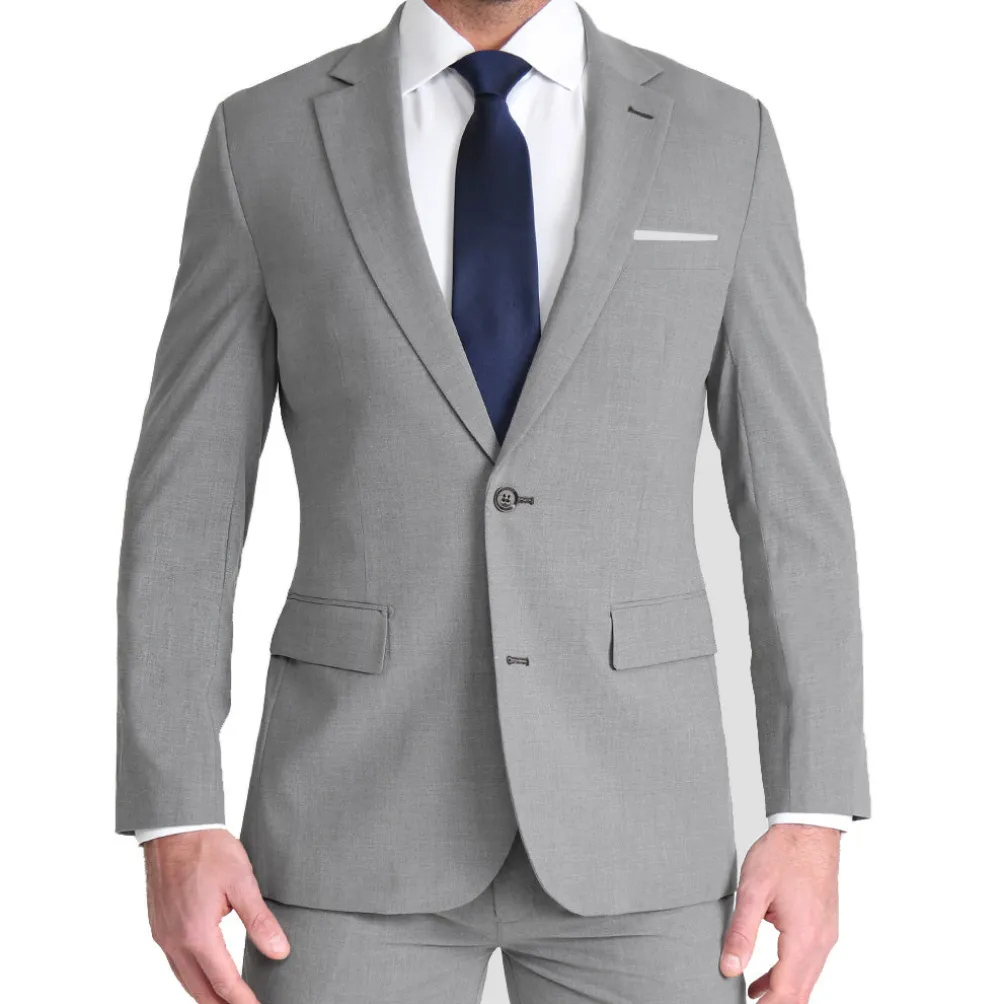 State and Liberty Athletic Fit Stretch Blazer - Lightweight Heathered Smoked Grey| Casual Blazers|Blazers