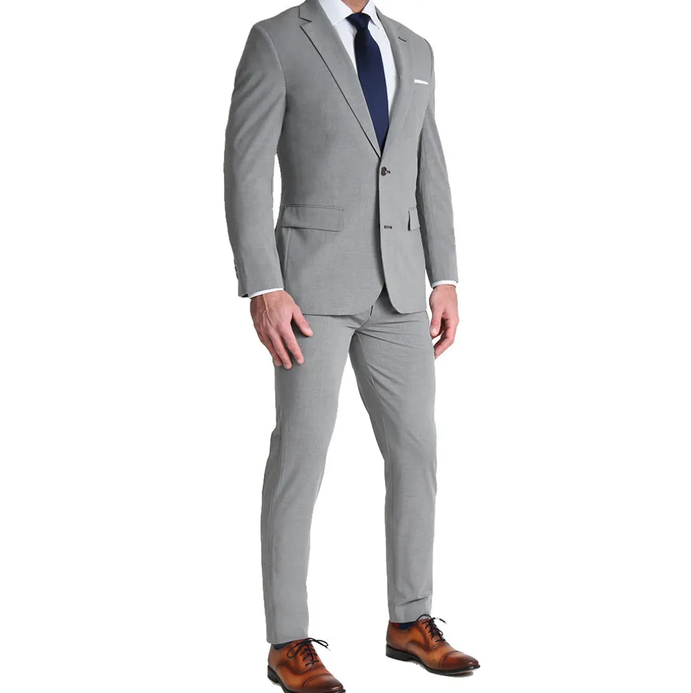 State and Liberty Athletic Fit Stretch Blazer - Lightweight Heathered Smoked Grey| Casual Blazers|Blazers