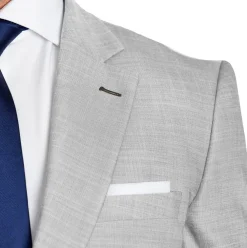 State and Liberty Athletic Fit Stretch Blazer - Lightweight Heathered Light Grey| Casual Blazers|Blazers