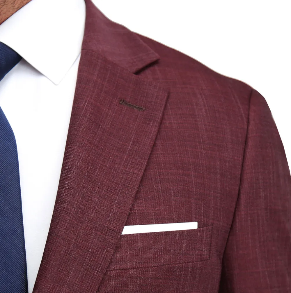 State and Liberty Athletic Fit Stretch Blazer - Heathered Maroon| Casual Blazers|Blazers
