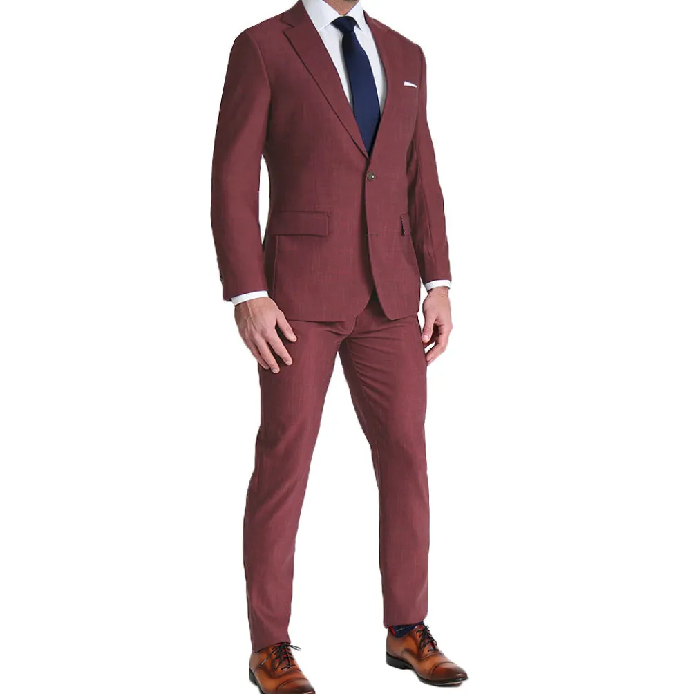 State and Liberty Athletic Fit Stretch Blazer - Heathered Maroon| Casual Blazers|Blazers