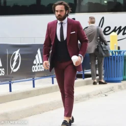 State and Liberty Athletic Fit Stretch Blazer - Heathered Maroon| Casual Blazers|Blazers