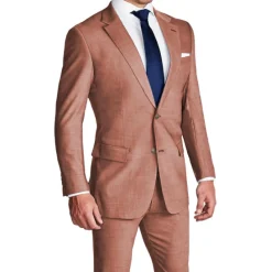 State and Liberty Athletic Fit Stretch Suit - Heathered Salmon| Suits