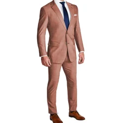 State and Liberty Athletic Fit Stretch Suit - Heathered Salmon| Suits
