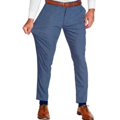State and Liberty Athletic Fit Stretch Suit Pants - Heathered Blue| Tech Chinos|Suit Pants