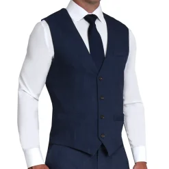 State and Liberty Athletic Fit Stretch Suit Vest - Heathered Navy| Vests