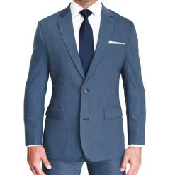 State and Liberty Athletic Fit Stretch Suit - Heathered Blue| Suits