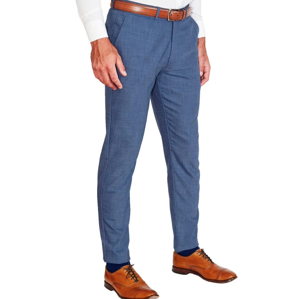State and Liberty Athletic Fit Stretch Suit - Heathered Blue| Suits