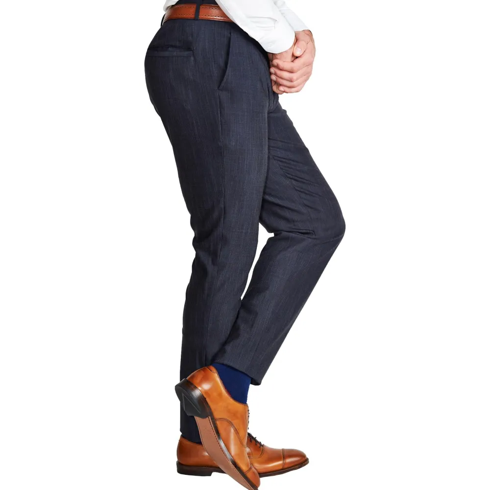State and Liberty Athletic Fit Stretch Suit Pants - Heathered Midnight Navy| Suit Pants|Dress Pants