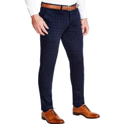 State and Liberty Athletic Fit Stretch Suit - Blue Plaid| Suits