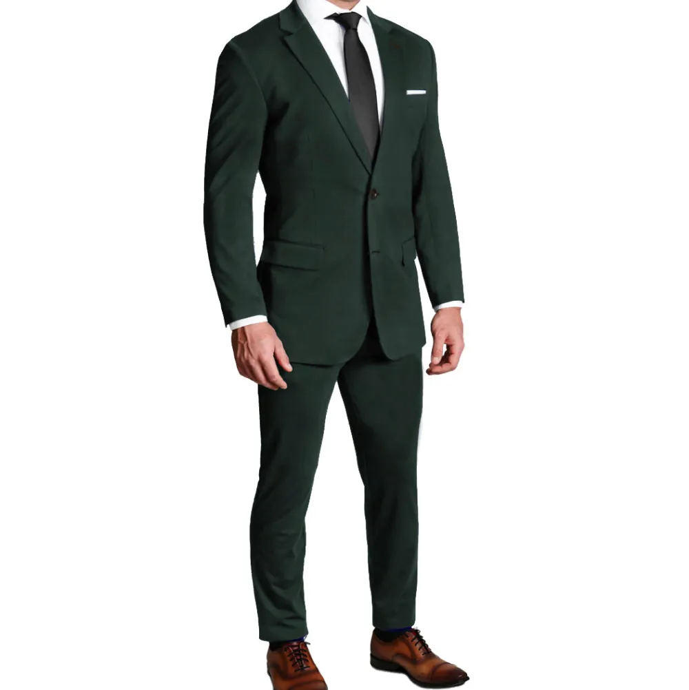 State and Liberty Athletic Fit Stretch Suit Pants - Hunter Green| Tech Chinos|Suit Pants