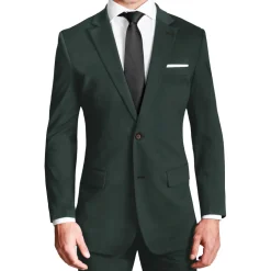 State and Liberty Athletic Fit Stretch Suit - Solid Hunter Green| Suits