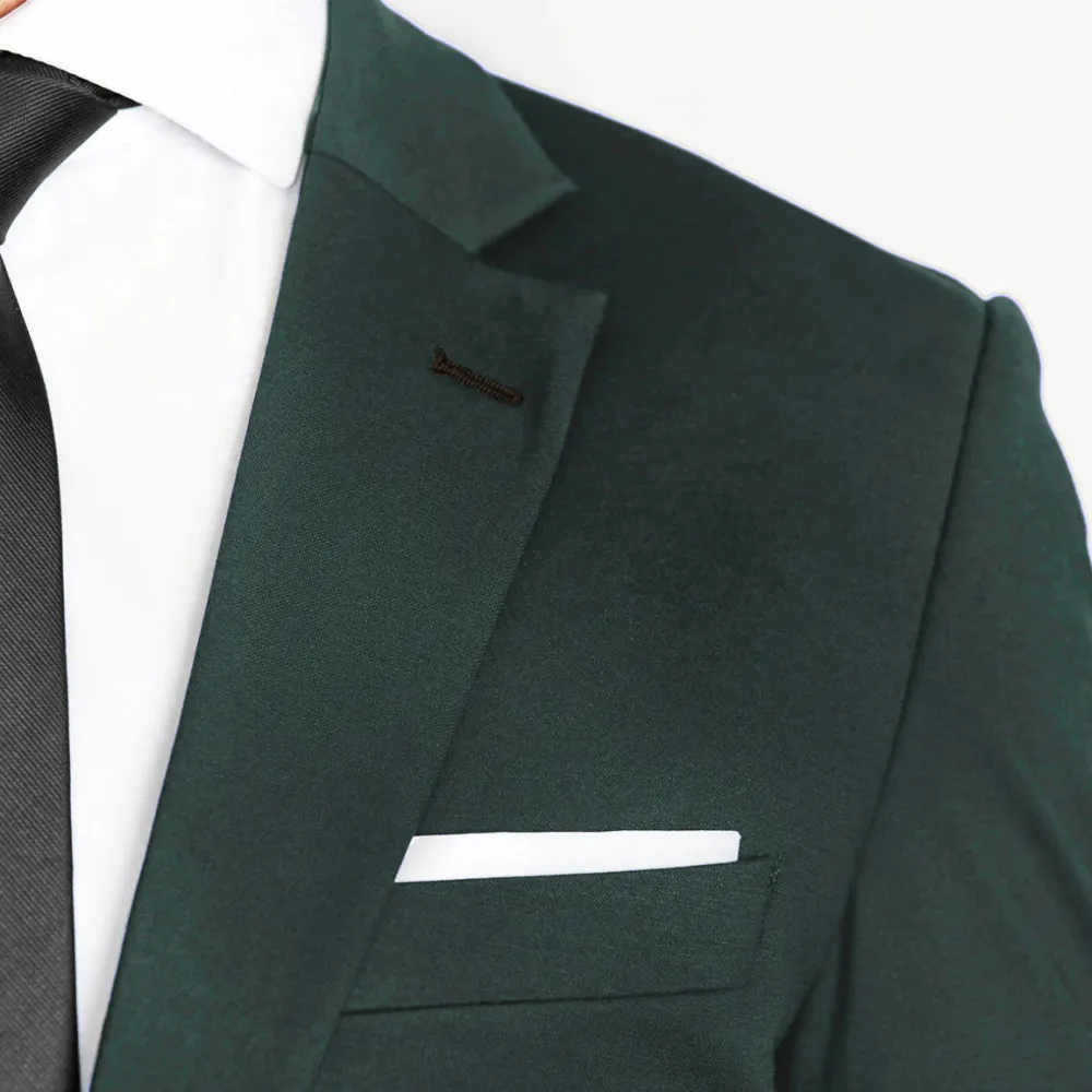 State and Liberty Athletic Fit Stretch Suit - Solid Hunter Green| Suits