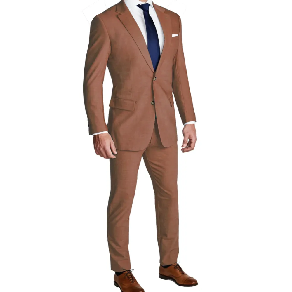 State and Liberty Athletic Fit Stretch Suit - Heathered Copper| Suits