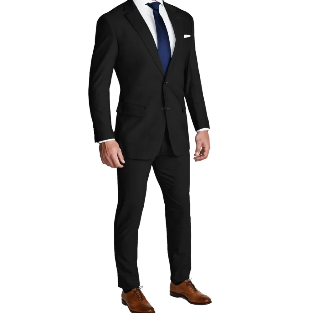State and Liberty Athletic Fit Stretch Suit - Heathered Black| Suits