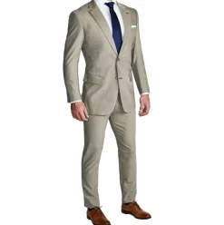 State and Liberty Athletic Fit Stretch Suit - Heathered Stone| Suits