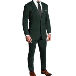 State and Liberty Athletic Fit Stretch Suit Pants - Solid Hunter Green| Suit Pants|Dress Pants