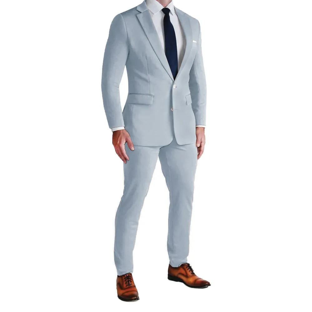 State and Liberty Athletic Fit Stretch Suit - Solid Cool Blue| Suits