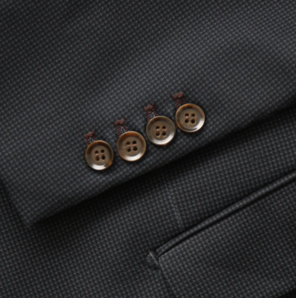State and Liberty Athletic Fit Stretch Suit - Charcoal Microcheck| Suits