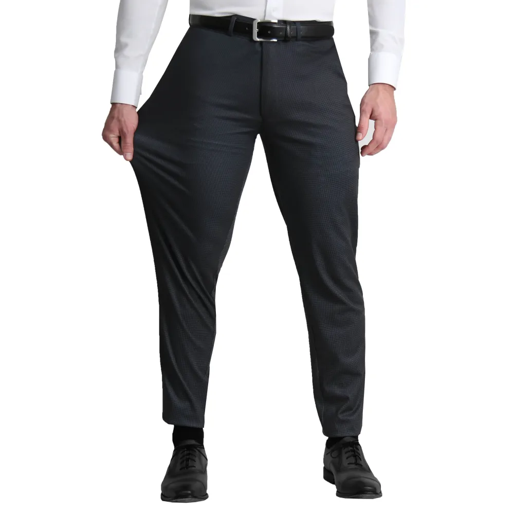 State and Liberty Athletic Fit Stretch Suit - Charcoal Microcheck| Suits