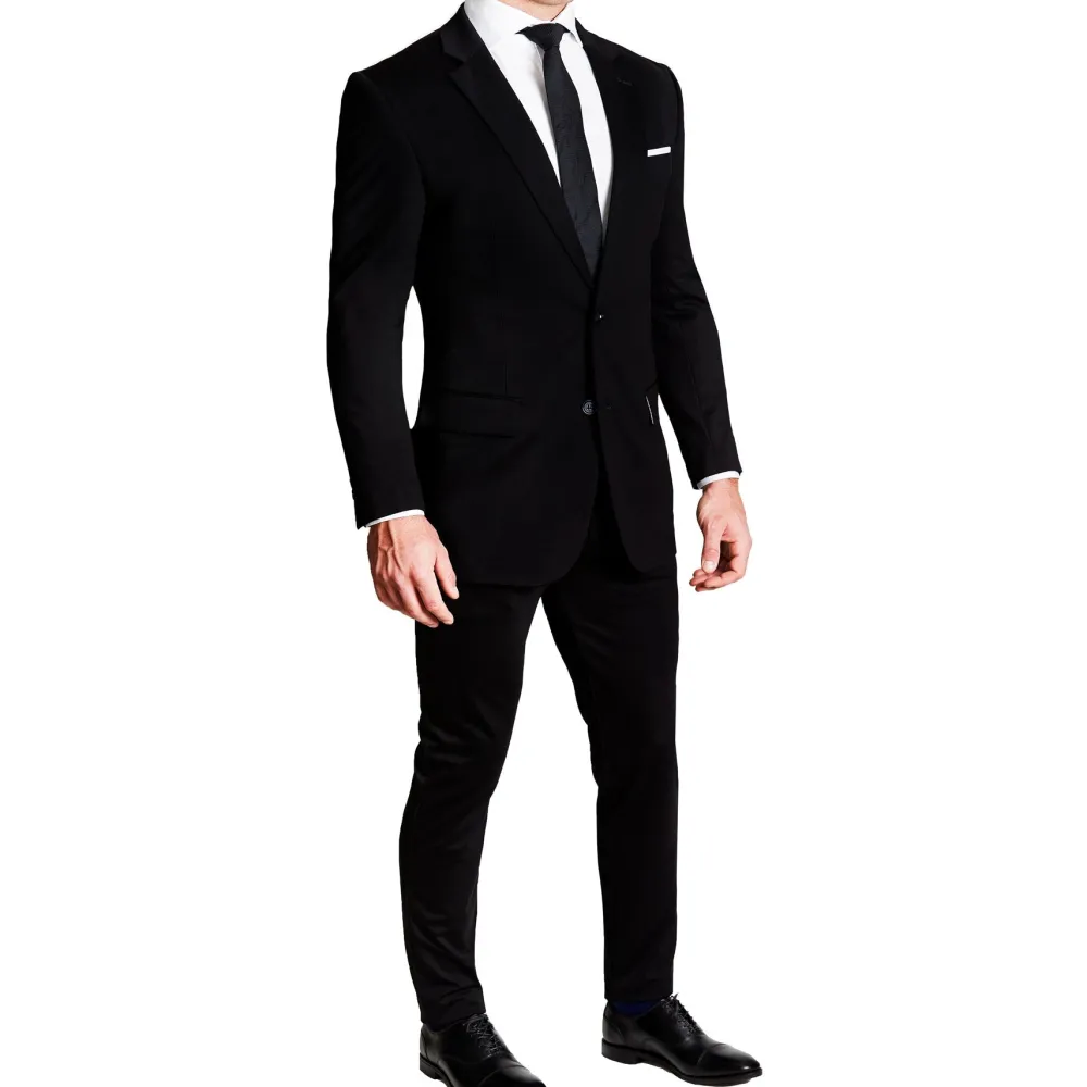 State and Liberty Athletic Fit Stretch Suit - Black| Suits