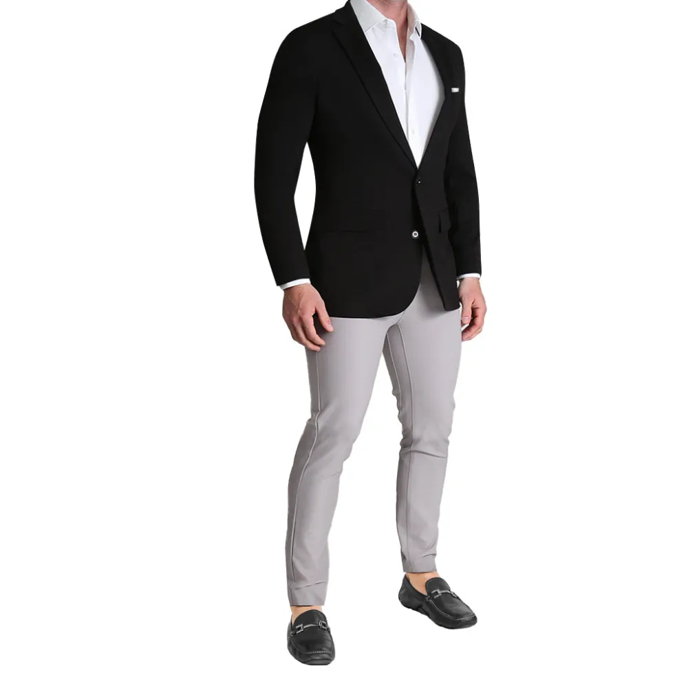 State and Liberty Athletic Fit Stretch Suit - Black| Suits