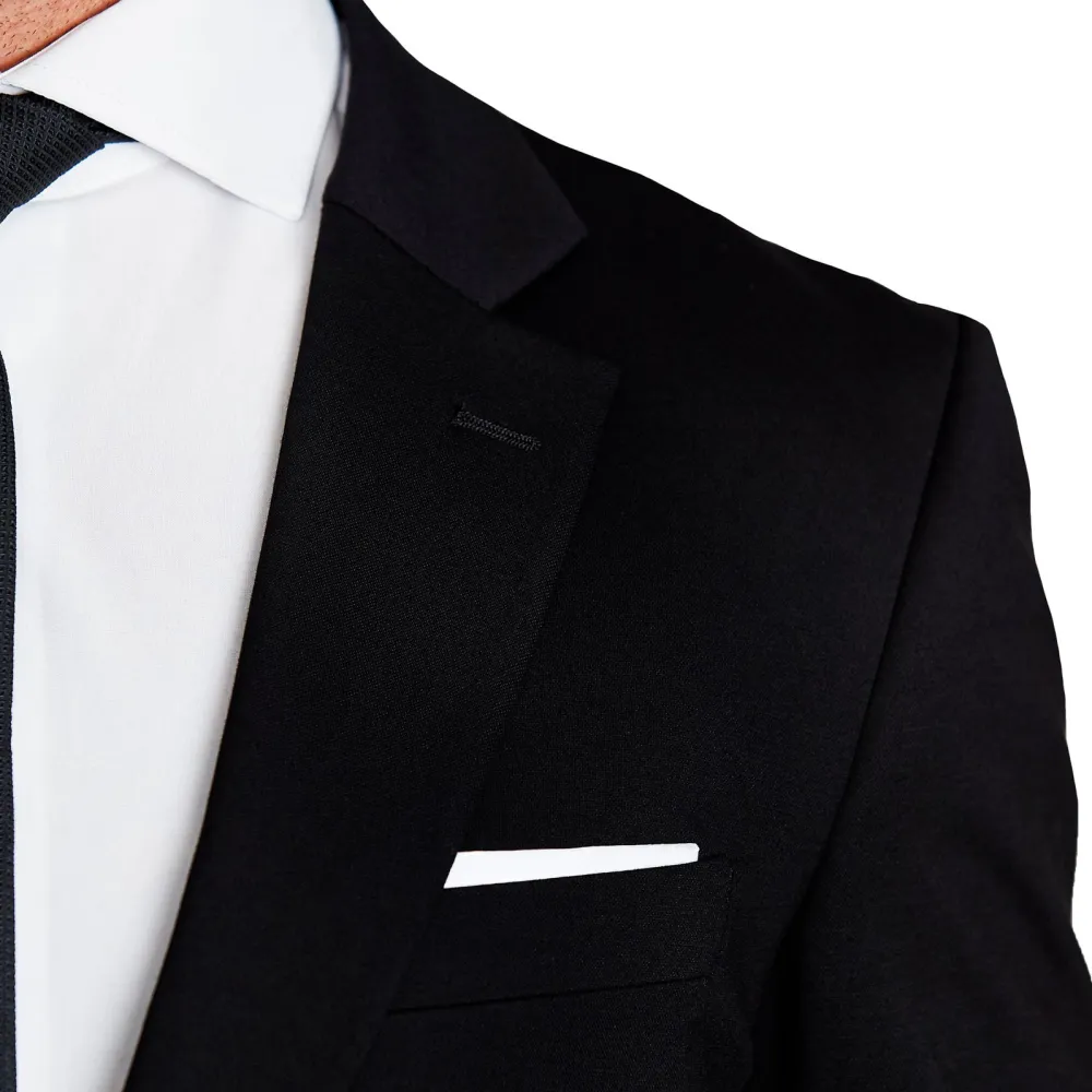 State and Liberty Athletic Fit Stretch Suit - Black| Suits