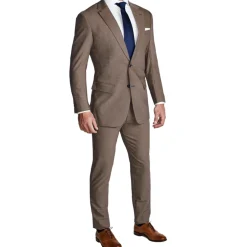 State and Liberty Athletic Fit Stretch Suit - Lightweight Heathered Latte| Suits