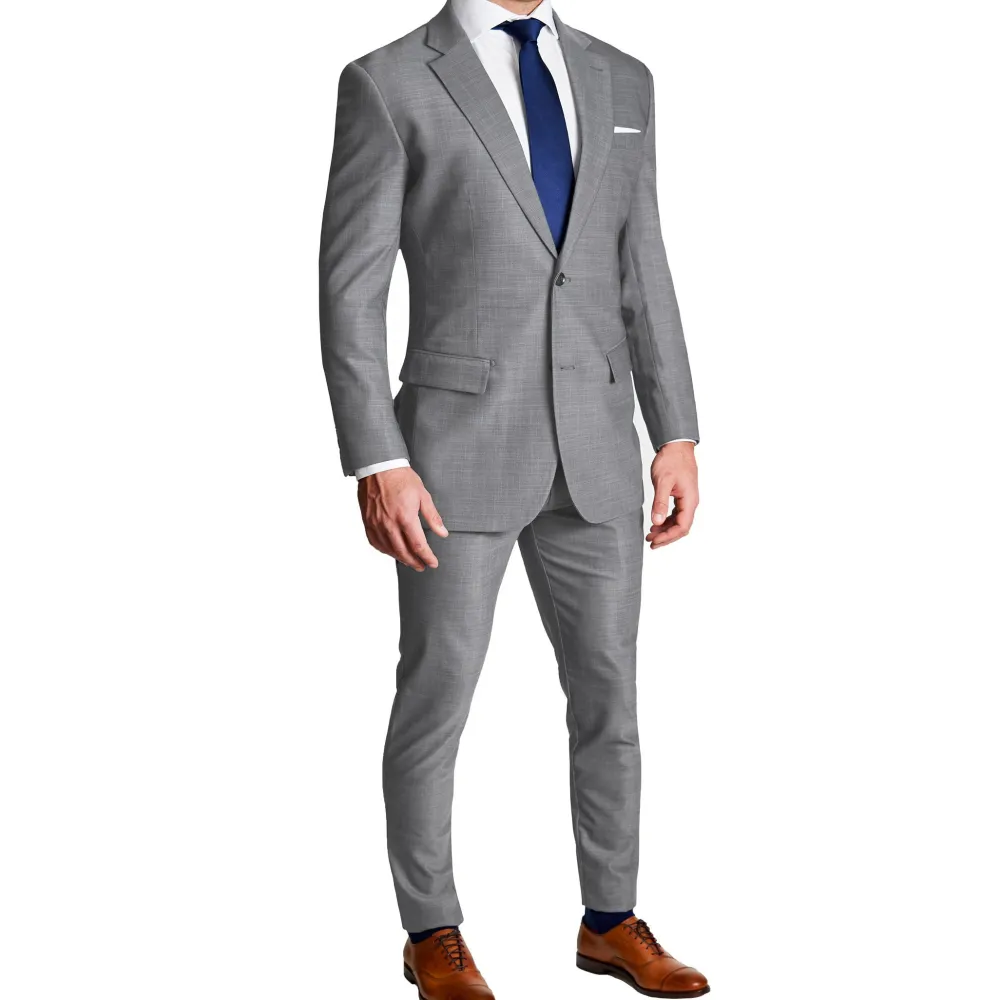State and Liberty Athletic Fit Stretch Suit - Heathered Grey| Suits