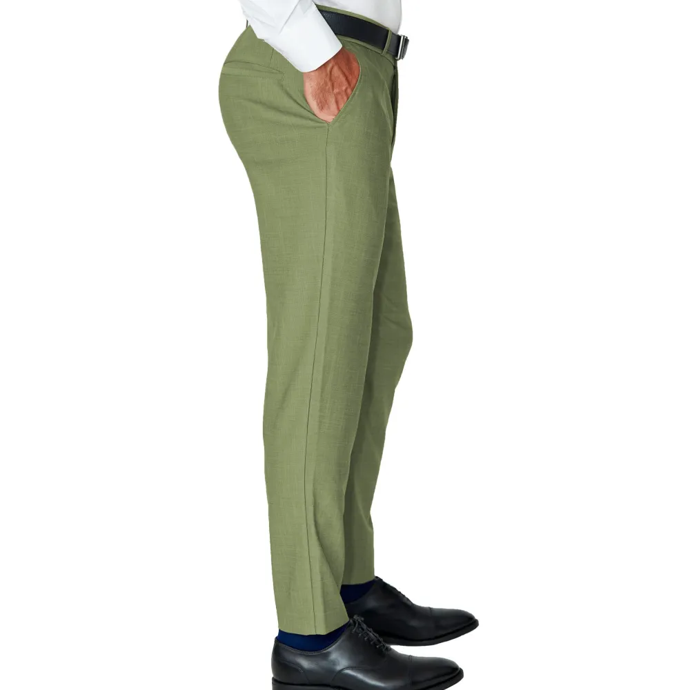 State and Liberty Athletic Fit Stretch Suit Pants - Heathered Forest Green| Suit Pants|Dress Pants