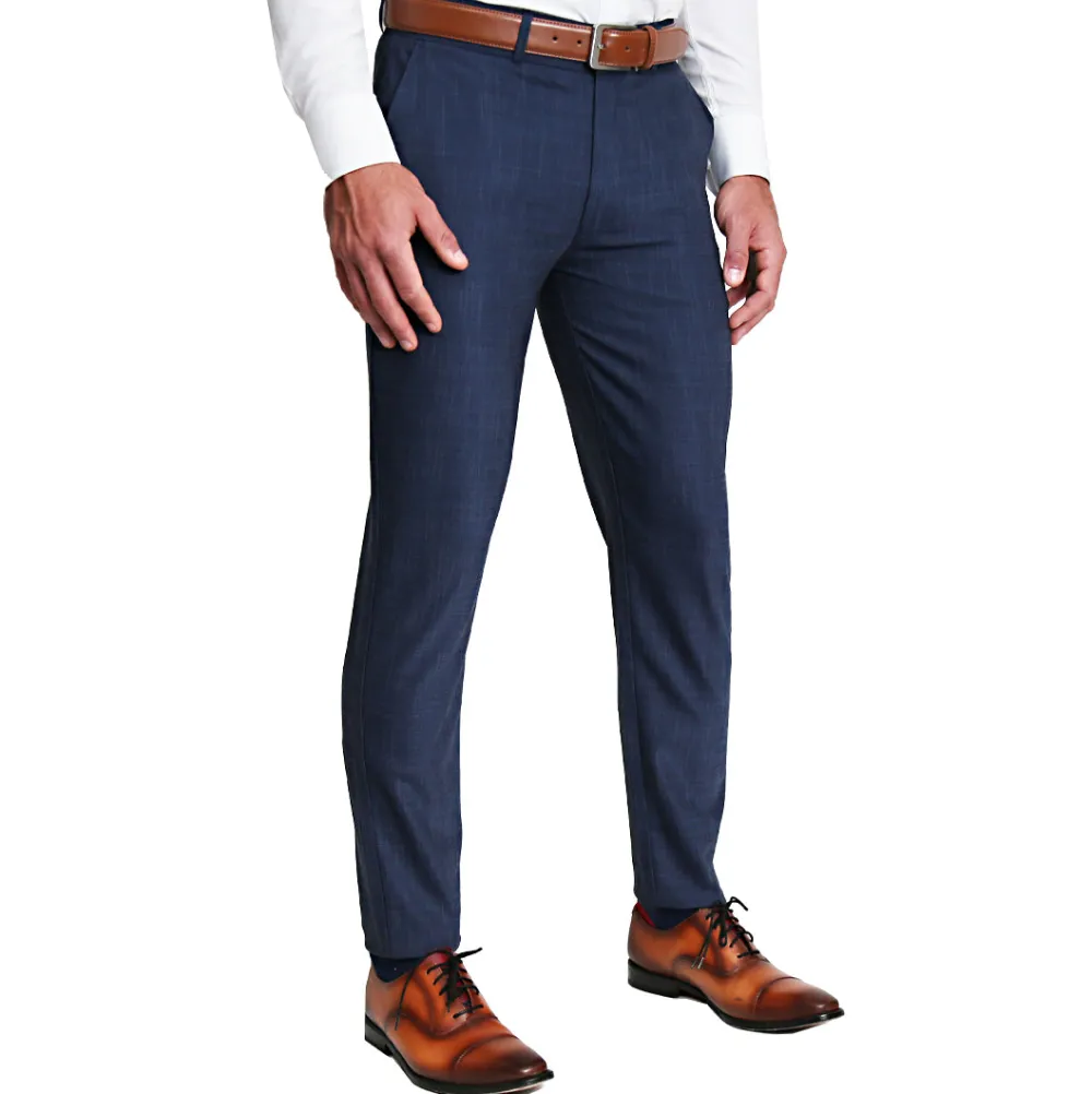 State and Liberty Athletic Fit Stretch Suit - Heathered Navy| Suits