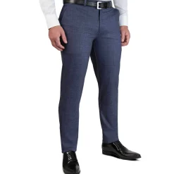 State and Liberty Athletic Fit Stretch Suit Pants - Storm Blue & Navy Plaid| Tech Chinos|Suit Pants