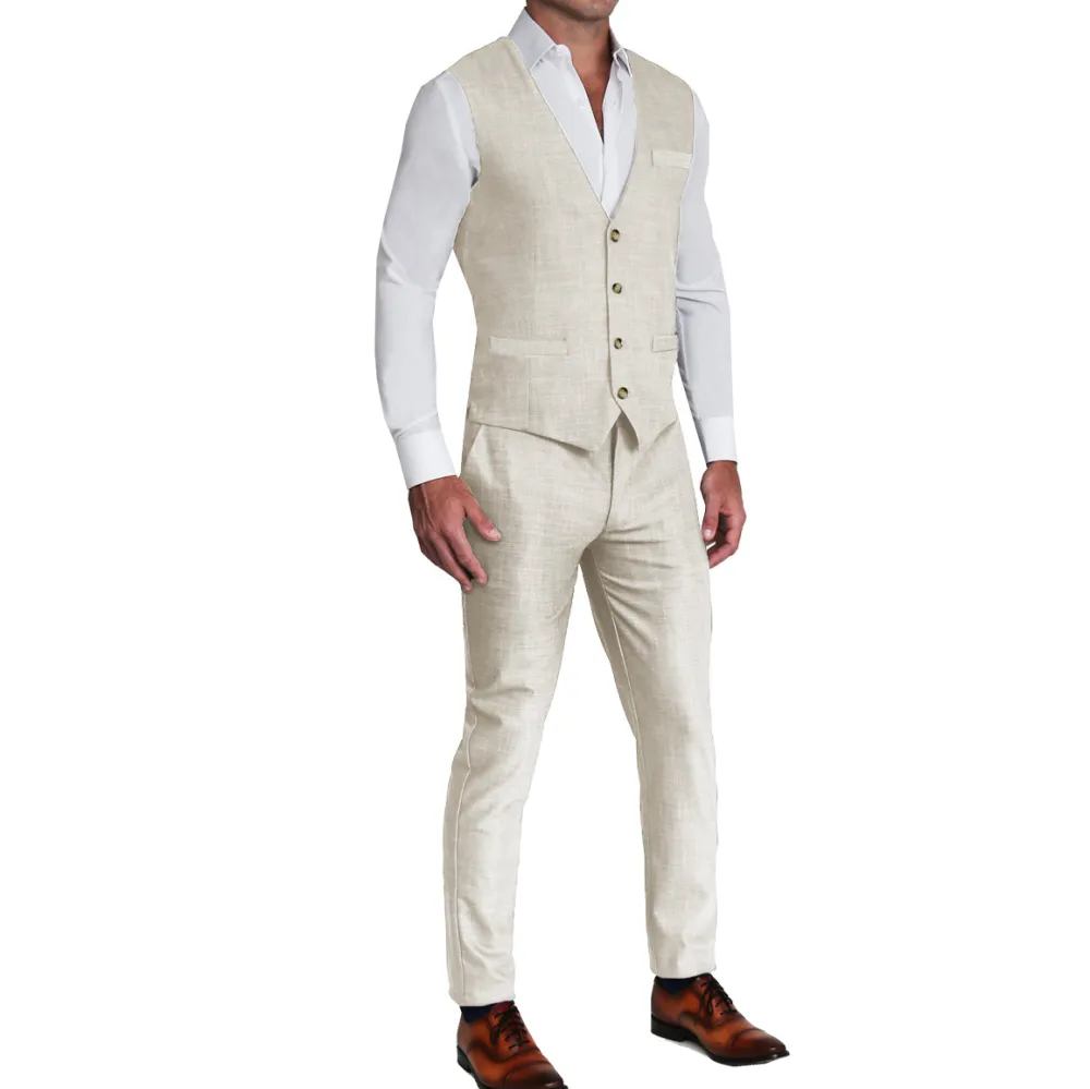 State and Liberty Athletic Fit Stretch Suit Vest - Lightweight Heathered Bamboo| Vests