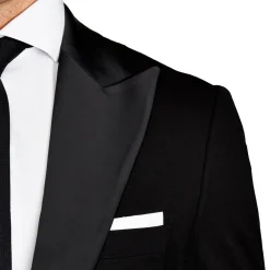 State and Liberty Athletic Fit Stretch Tuxedo - Black with Peak Lapel| Suits|Tuxedos