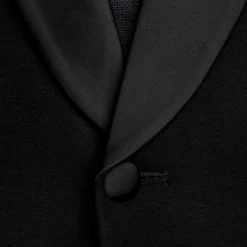 State and Liberty Athletic Fit Stretch Tuxedo - Black with Peak Lapel| Suits|Tuxedos