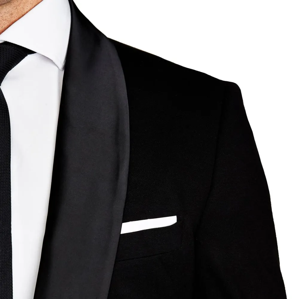 State and Liberty Athletic Fit Stretch Tuxedo - Black with Shawl Lapel| Tuxedos|Suits