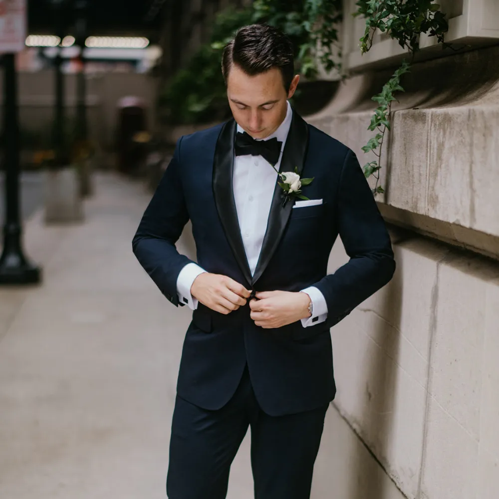 State and Liberty Athletic Fit Stretch Tuxedo - Navy with Shawl Lapel| Tuxedos|Suits