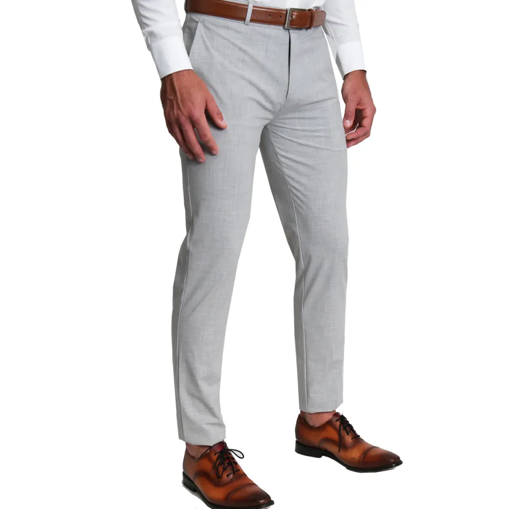 State and Liberty Athletic Fit Suit Pants - Lightweight Heathered Light Grey| Suit Pants|Dress Pants