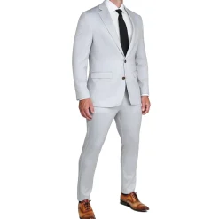 State and Liberty Brushed Tech Stretch Blazer - Light Grey Microcheck| Casual Blazers|Blazers