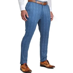 State and Liberty Brushed Tech Suit Pant - Electric Blue Plaid| Tech Chinos|Suit Pants